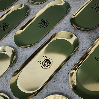 RACERRABBITS Stainless Steel Tray - Gold